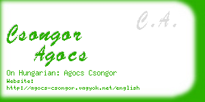 csongor agocs business card